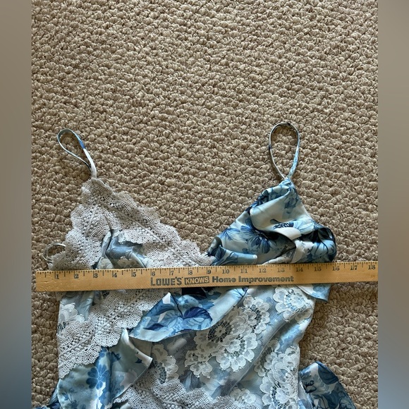 Anthropologie BHLDN Elora Sleeveless V-Neck Ruffle Lace Maxi Dress size 8 - Picture 9 of 11